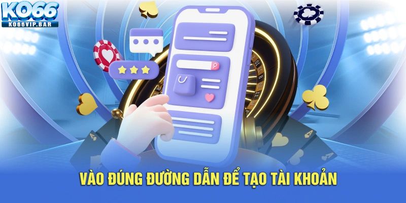 Vào đúng đường dẫn để tạo tài khoản